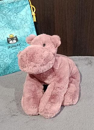 Бегемот джелликет с мешочком пыльником, jellycat
