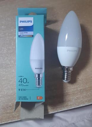 Лампочка philips led e14 40w 470lm