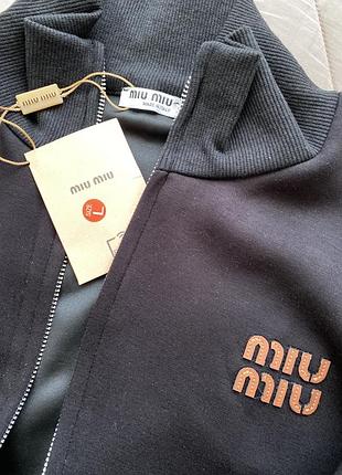 Спортивний костюм жіночий miumiu бавовняний коричневий l