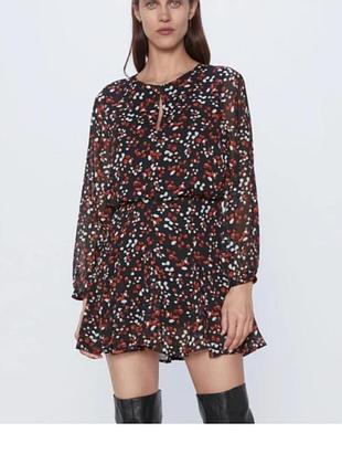 Стильна шифонова сукня zara 46-48р