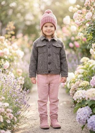 Пальто укороченное девчачье бренда zara с добавлением акрилика и шерсти 🦋