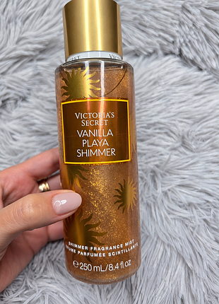 Victoria’s secret vanilla playa shimmer - парфюмированный спрей-мист для тела с шиммером, 250 мл, оригинал