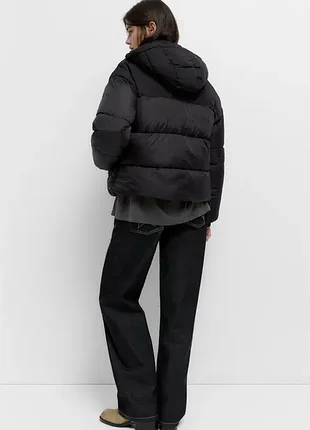 Pull and bear тепла стьобана куртка з капюшоном 6