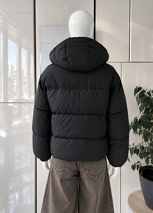 Pull and bear тепла стьобана куртка з капюшоном 9