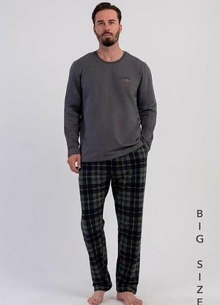 Байковий чоловічий комплект 605181 великий розмір vienetta man