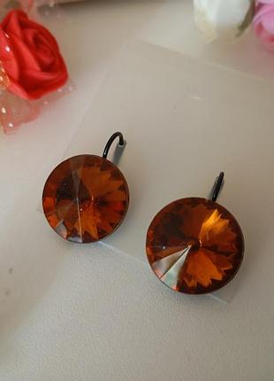 Сережки коричньові 2