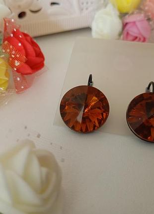 Сережки коричньові 3