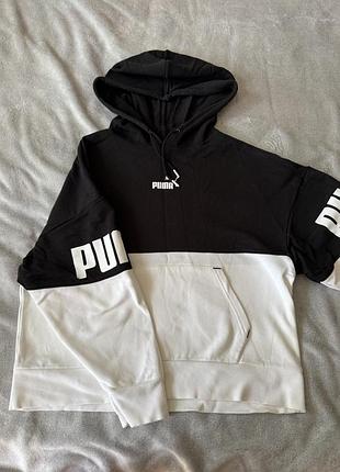 Жіноча спортивна кофта puma чорно-біла
