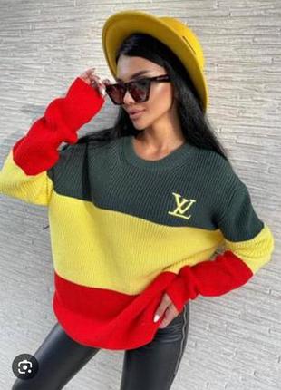 Жіночий светр louis vuitton різнокольоровий