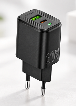Адаптер bas85a star pd30w+qc3.0 / сетевое зарядное устройство / блок питания