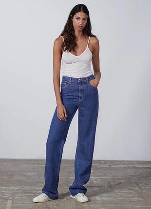 Жіночі джинси zara the 90 full length сині