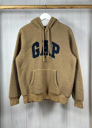 Gap big logo teddy тепле тедді флісове худі розмір s