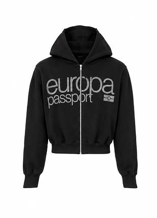 Худі europa zip black passport ukraine