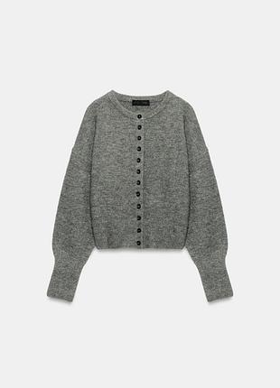 Кардиган жіночий сірий мʼякий zara new
