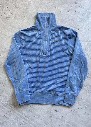 Lacoste велюрова кофта 1/3 зіп