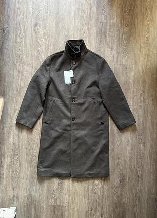 Пальто с шерстью zara (l-xl)