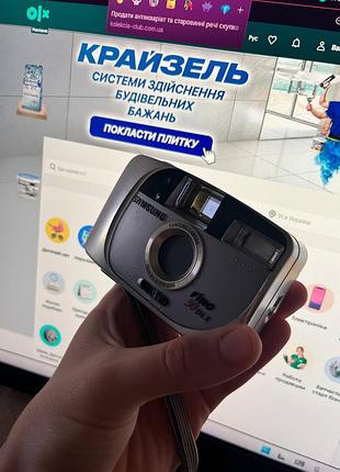 Пленочный фотоаппарат samsung fino 30 dlx (28mm glass) + пленка в подарок!