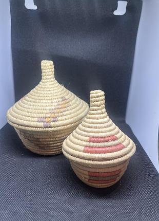 Кошики  fine eskimo з кришками плетені вручну, культовий дизайн