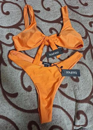 Купальник жіночий boohoo роздільний помаранчевий