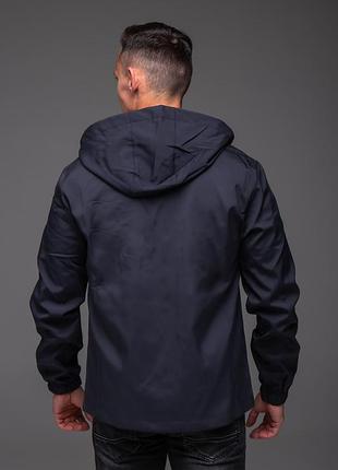 Чоловіча куртка softshell на флісі the north face  синя 3