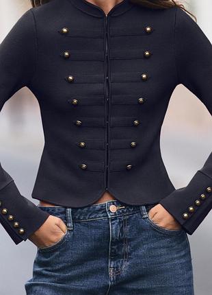 Темно синій жакет з ґудзиками zara new