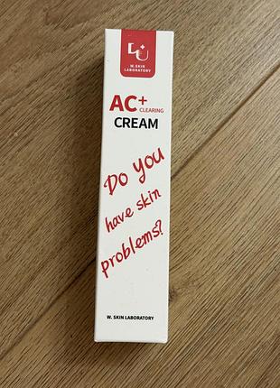 W.skin laboratory ac+ clearing cream (об'ємом 60 мл)