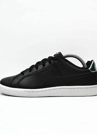 Брендові оригінальні чорні шкіряні кросівки nike court royale 25.5 см