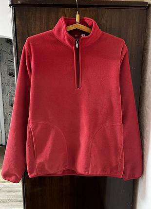 Флисовая кофта / свитшот uniqlo на молнии (half-zip)