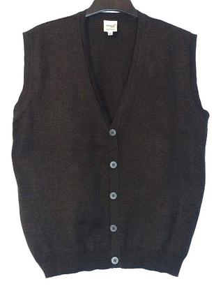 Чоловічий тонкий жилет з вовною made in italy р. xl / 50-52 remus uomo коричневий