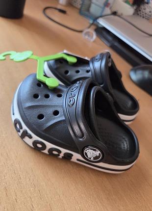 Детские кроксы crocs черные, новые