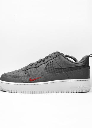 Брендові оригінальні сірі шкіряні кросівки nike air force 27.5 см