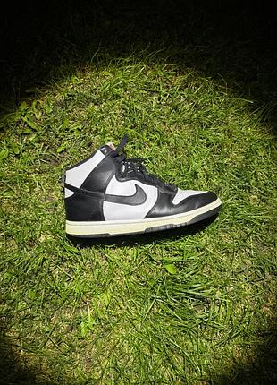 Кросівки nike dunk high panda black 2