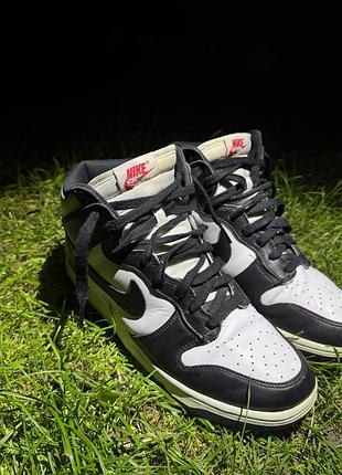 Кросівки nike dunk high panda black 3