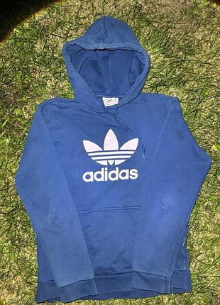 Худі чоловіче adidas синє з логотипом