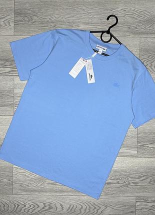 Нова футболка lacoste blue lose fit heavy cotton t-shirt чоловіча