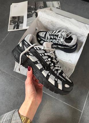 Жіночі кросівки nike p-6000 white grey black winter🖤