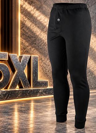 Мужские кальсоны черные 5xl из 100% хлопка - зимние подштанники, турция