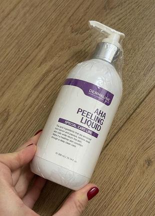 Пілінг dermaline aha peeling liquid об’ємом 300 мл.