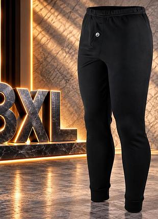 Мужские кальсоны черные 8xl из 100% хлопка - зимние подштанники, турция