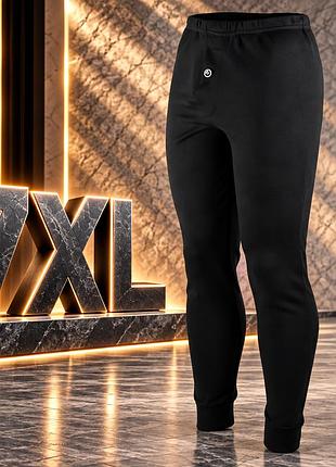Мужские кальсоны черные 7xl из 100% хлопка - зимние подштанники, турция