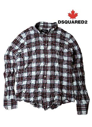 Стильна сорочка в клітинку dsquared2 / оригінал