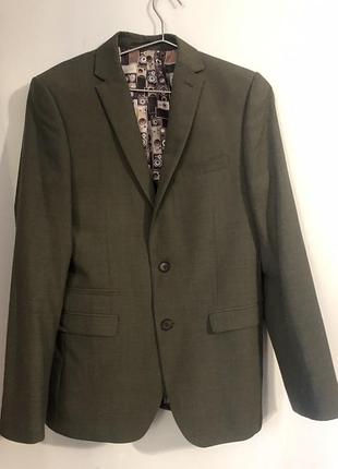 Шерстяной пиджак ben sherman tailoring (uk 38 / m, 50% шерсть)