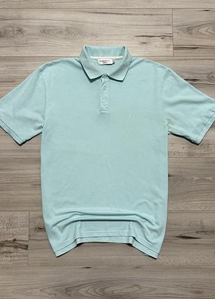 Голубая футболка поло ив сен лоран yves saint laurent vintage pique polo, l, оригинал