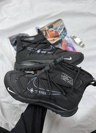 Кросівки nike acg terra antarktik gore-tex black grey хутро🖤