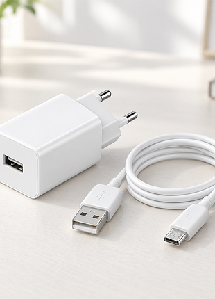 Адаптер ba110a lemi single port charger set micro / мережевий зарядний пристрій borofone / блок живлення usb-a – micro-usb