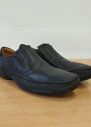 Мужские кожаные туфли  лоферы clarks flexlight