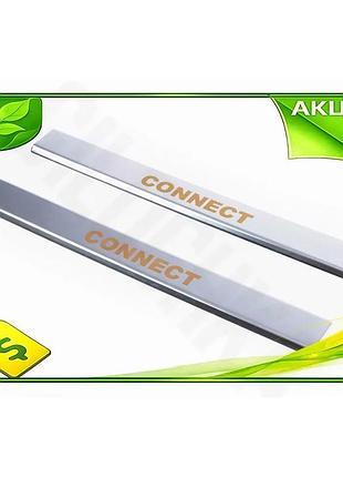 Ve накладки на пороги нержавеющая new version carmos для ford connect 2002–2006 гг хромированные накла n6w_ver