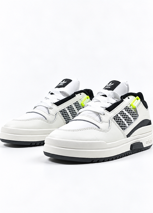 Adidas forum mod low white black lime