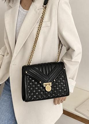 Красива стильна елегантна чорна сумка від бренду river island