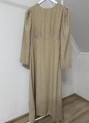 Сукня в горошок бежева s inspo